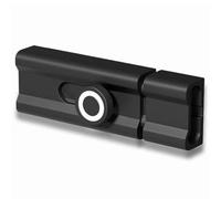 Door Bolt Locks 100mm Aluminum Alloy Slide Bolt Latch Adhesive-Mounted Sliding Locks Home Safety Door Lock for Wood, Metal, Glass and More (Black)