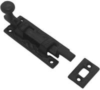 Door Bolt Scroll Black Necked- 75mm