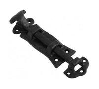 Door Bolt Scroll Style Antique Black Surface Mounted Sliding Door Lock Lock Bolt - Straight 125mm