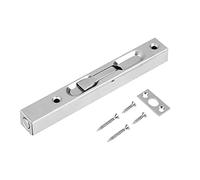 Door Bolt Slide Lock, Silver Stainless Steel Concealed Flush Latch Home Gate Door Security Guard Fittings(150mm)