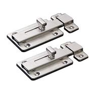 Door Bolts, 2 Pieces Stainless Steel Door Latch Gate Latch Sliding Door Lock, Surface Mounted Slide Bolt for Bathroom Door Lock Loft Hatch Catch Window Furniture Pet Gate Lock