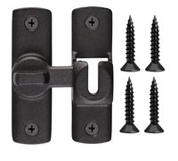 Door Bolts for Internal Doors, Durable Anti-Rust 90/180 Degree Door Lock, Heavy Duty Flip Sliding Doors Lock, Thickened Latch for Cabinet, Bathroom, Outdoor, Garage, Kitchens(1, Black)