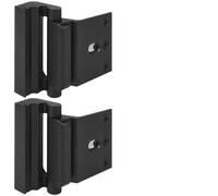 Door Bolts Lock Stops Aluminium Locks 3" Stopper Chain 1/2Pcs(2PCS Black)