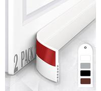Door Bottom Seal Strip, Sealing Draught, Adhesive Door Seal, Weather Resistant Blocker, Sound Seal, Silicone Door Stop, 100 cm x 5 cm, 2 Pieces, White