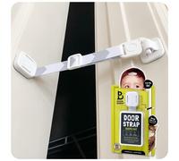 Door Buddy Baby & Cat Proof Latch - Grey. Adjustable Cat Strap Keeps Baby Out. Simple Child Safety Lock. Interior Alternative