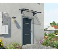 Door Canopy 1.2x0.75m Awning Rain Shelter Front Back Porch Grey Frame Neo