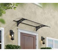 Door Canopy 1.4x0.9m Awning Rain Shelter Front Back Porch Grey Frame Neo