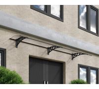 Door Canopy 2.7x0.9m Awning Rain Shelter Front Back Porch Grey Frame Neo