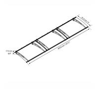 Door Canopy 3ft Cover Palram Canopia Altair Grey