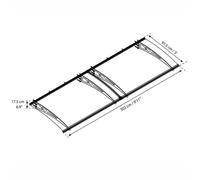 Palram - Canopia Canopia by Palram Altair Canopy 3000 - Grey Clear, Grey