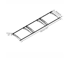 Door Canopy 3ft Cover Palram Canopia Altair Grey
