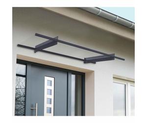 Door Canopy 3ft x 6ft Cover Palram Canopia Nancy 2500 Grey Clear