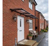 13'6 x 3' Palram Canopia Aquila 4100 Grey Clear Large Door Canopy (4.12m x 0.92m)