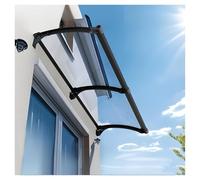 Door Canopy Awning - Aluminum & Polycarbonate Window Cover with Sink Protection - Outdoor Veranda Shade Accessories - 130x140cm
