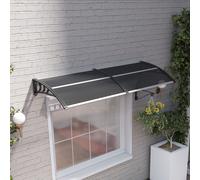 Door Canopy Awning Outdoor Window Rain Shelter Cover for Door Porch Outsunny Black One Size