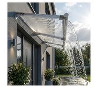 Door Canopy Awning, Polycarbonate Exterior Cover for Front Doors, UV Rain Snow Sun Protection, Durable Hollow Sheet, Patio Door Awning