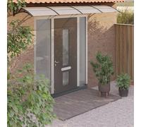 Door Canopy Black & Transparent 400x75 cm Polycarbonate ABS Aluminium 5mm proof
