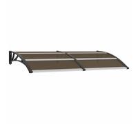 vidaXL Door Canopy Black 200x100cm PC Window Rain Porch Shade Awning Shelter