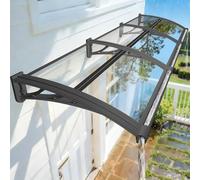 Door Canopy ning with Draina Sink - 24" x 24" Waterproof Window Canopy for Patio, Front Door & Ga - C Overhang