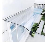 Door Canopy Outdoor, Rain Awning, Canopy Outdoor Waterproof, UV Protection, Rain Snow, Window Porch Shade, Polycarbonate Awning for Window, Patio, Front Door (40x300cm/15.7x118.1in)