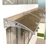 Door Canopy Outdoor Waterproof,Curved Door Window Awning Canopy Shelter Canopy Window Rain/snow Shelter Cover Window Garden Canopy Outdoor Porch Awning (120x200cm/47x78.7in)