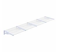 Door Canopy Porch Canopy Awning Grey and Transparent Polycarbonate vidaXL