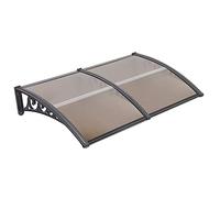 Door Canopy, Snow Shelter for Windows, Rain & UV Protection, Outdoor Awning for Roof, Terrace, Balcony, Window, Air Conditioner, Facade, Brown