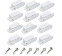 Door Catch,Cupboard Magnetic Door Catch for Cabinet 12PCS +52 Pcs Screws Kit Heavy Duty Magnet Catches Kitchen Latch Small Home Furniture Wardrobe White