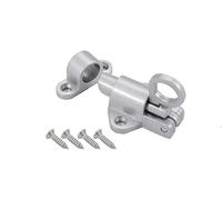Door Chain， 1pc Bolt Latch Lock Black Aluminum Alloy Door Small Thick Spring(Silver Grey)