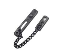 Door Chain Door Chain Lock Stainless Steel Security Guard Spring Anti Theft Press Heavy Duty Polished Latch Screw Accessories(Black)