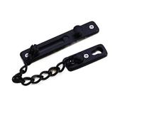 Door Chain Door Chain Lock Stainless Steel Security Guard Spring Anti Theft Press Heavy Duty Polished Latch Screw Accessories(Black)