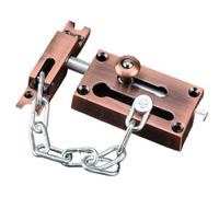 Door Chain Door Chain Security Guard Alloy Hotel Home Window Safety Sliding Bolt Anti-Theft Lock Antique Latch Hardware(Red Bronze)