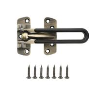 Door Chain, Gate Lock for Front Door, Swing Bar Door Guard Lock, Bronze | Security Latch for Home Hotel, Prevents Forced Entry
