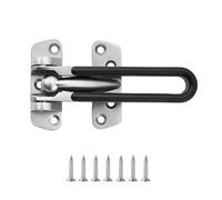 Door Chain, Gate Lock for Front Door, Swing Bar Door Guard Lock, Security Latch for Home Hotel, Prevents Forced Entry, Brushed