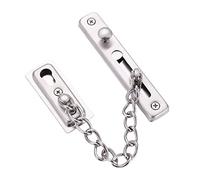 Door Chain Internal Door Lock, Chain Door Lock Spring Dead Bolt Stainless Steel Silver