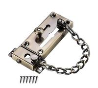 Door Chain Lock 2Pcs Stainless Steel Door Lock Insurance Thickened Anti-Theft Chain Safety Chain Lock with Latch Home Doors Windows Door Bolts(Cyan Bronze)
