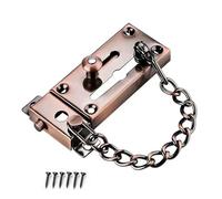 Door Chain Lock 2Pcs Stainless Steel Door Lock Insurance Thickened Anti-Theft Chain Safety Chain Lock with Latch Home Doors Windows Door Bolts(Red Bronze)