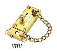 Door Chain Lock 2Pcs Stainless Steel Door Lock Insurance Thickened Anti-Theft Chain Safety Chain Lock with Latch Home Doors Windows Door Bolts(Gold)