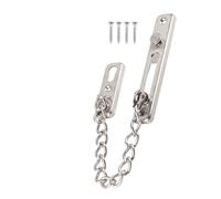 Door Chain Lock, 7.71in Heavy Duty Stainless Steel Anti Theft Chain Lock Inside Door Security Guard Latch for Home Hotel (Silver 201)