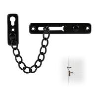 Door Chain Lock Black Chain Lock Black Stainless Steel Chain for Safety Lock with Push Closure Chains for Front Door Internal Chain Extra Security and Anti-Theft Protection