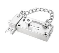 Door Chain Lock Door Chain Heavy Duty Stainless Steel Latch Slide Bolt Gate Latches Safety Lock with Anti-Theft and Spring for Home, Hotel