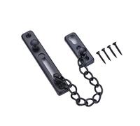 Door Chain Lock Door Chain Stainless Steel with Button Lock, Thickened Security Bolt for Hotel Bedroom Doors, Anti-Theft Safety Latch for Home, Hotel(Black)