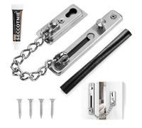 Door Chain Lock,Heavy Duty Stainless Steel Security Chain Lock,Anti-Theft Latch Door Chains for Front Door Sliding Bolt Guard Safety Lock for Front Door, Security for Home, Hotel (Silver)