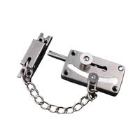 Door Chain Lock Household Stainless Steel Door Locks Hotel Anti-Theft Chains Thickened Door Bolt Buckles(Silvery)