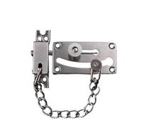 Door Chain Lock Household Stainless Steel Door Locks Hotel Anti-Theft Chains Thickened Door Bolt Buckles(Iron Drawn Nickel)