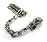 Door Chain Lock | Internal Door Restrictor/Limiter | Security Chain Lock for Front Door or UPVC Doors | 1 Piece of Chrome Plated Steel Door Safety Chain with Complete Fittings
