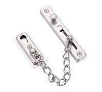 Door Chain Lock Stainless Steel Security Bolt Spring Anti Theft Slide Catch Hardware Accessories(Brushed)