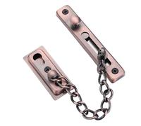 Door Chain Lock Stainless Steel Security Bolt Spring Anti Theft Slide Catch Hardware Accessories(Red Bronze)