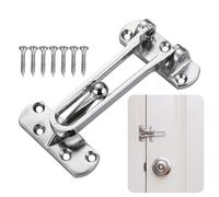 Door Chain Lock & Swing Bar Security - Heavy Duty Anti-Pick Brushed Nickel Finish for Front Doors | Easy Fit Home, Flat, Hotel & Dorm | Childproof Reinforcement & Anti-Force Entry Guard