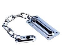 Door Chain Restrictor Lock, Stainless Steel Door Chain Spring Button Lock Bolt Gate Latch Restrictor Silver